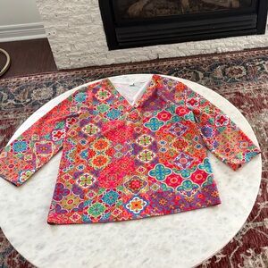 Colorful Geometric Women's Blouse